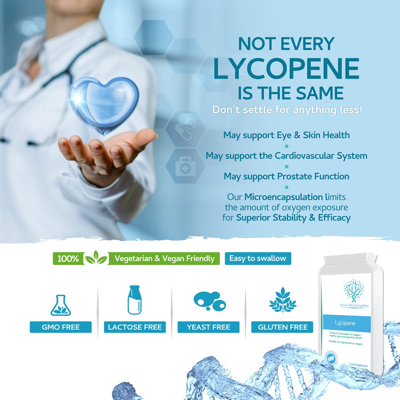 [Australia] - Lycopene 15mg, 120 Capsules – Special Targeted Release Antioxidant Supplement Support for Healthy Eye Function, Cardiovascular and Prostate Health 
