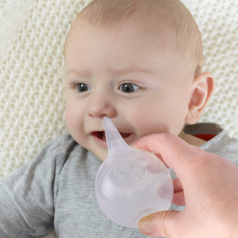 [Australia] - Innovo Hospital Grade Silicone Twister Bulb Baby Ear Syringe and Nasal Aspirator, Sucks Snot and Mucus, Nasal Bulb Ear Syringe, Cleanable and Reusable Clear White 