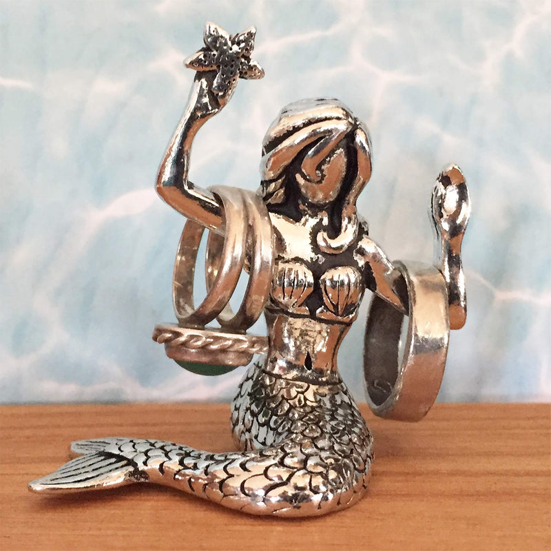 [Australia] - Basic Spirit Mermaid Pewter Ring Holder Jewelry Holder Gift Box Whimsical 