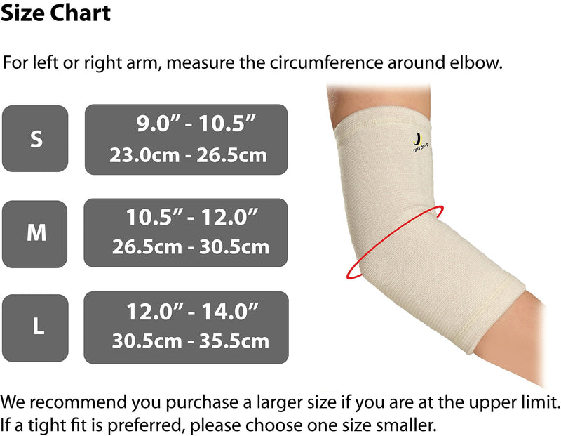 [Australia] - UPTOFIT Elbow Compression Recovery Sleeve with High Copper Elbow Brace for Tennis Golf Lacrosse Elbow Men and Women (L)… Large (Pack of 1) 