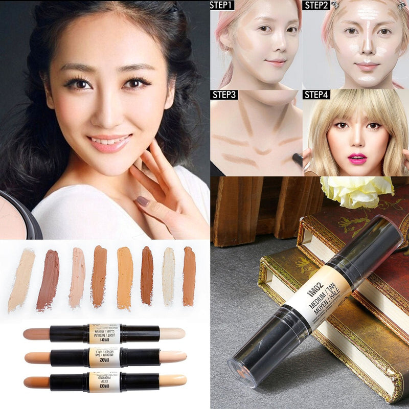 [Australia] - CCbeauty Wonder Stick 6 Colors Dual-ended Face Highlighter Sticks Makeup Contour Cosmetics Cream Concealer 3D Face Body Shaping Highlight Stick,3pcs 