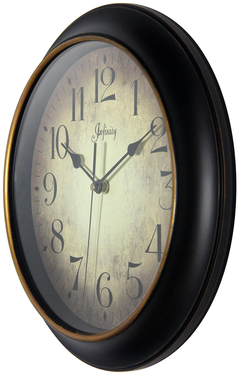 [Australia] - Infinity Instruments 14877BG-2732 Precedent Silent Sweep 12 inch Wall Clock Traditional 