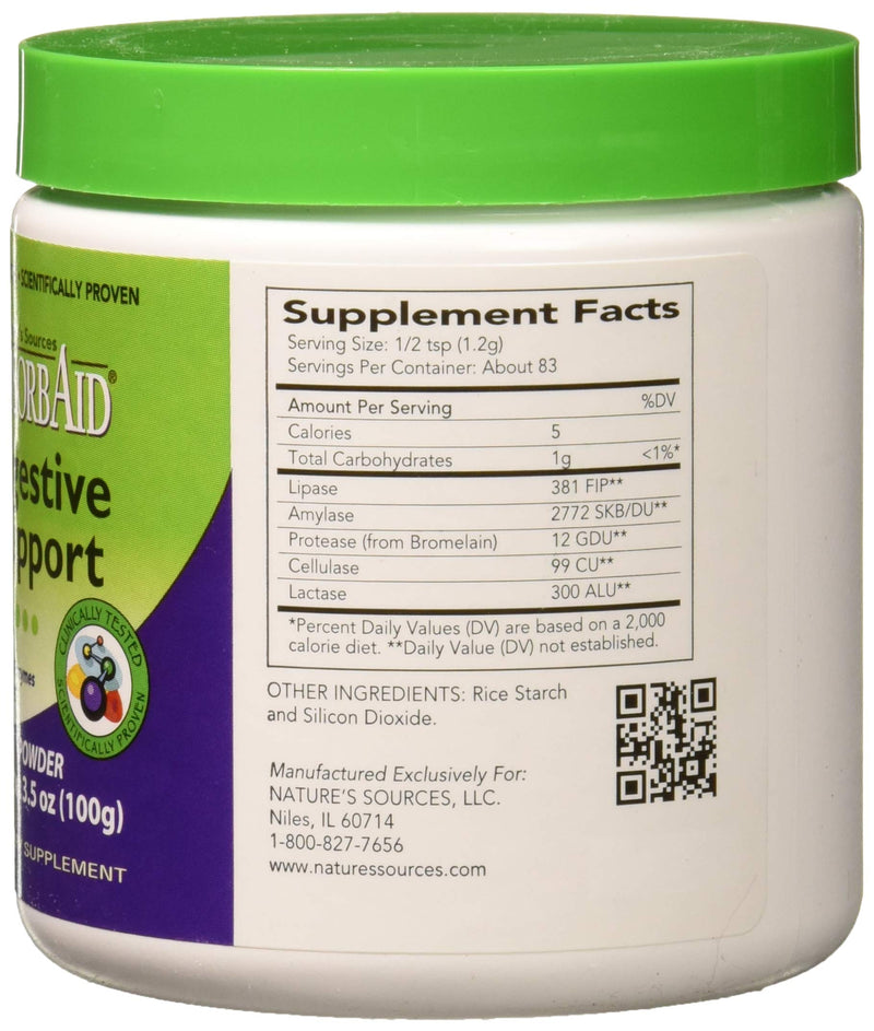 [Australia] - AbsorbAid Digestive Enzymes 100 Grams, Proven to Increase Vital Nutrient Absorption by up to 71% 
