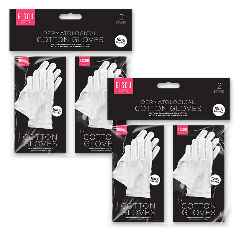 [Australia] - 8x Cotton Dermatological Gloves for Moisturising/Softening Skin Care & Eczema Prone Skin 