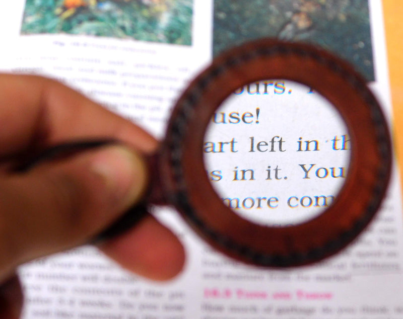 [Australia] - Nautical Vintage Leather Strap Necklace Magnifying Glass Magnifier Pendant 