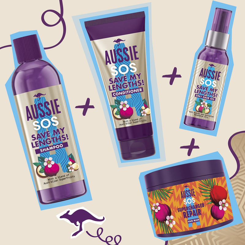 [Australia] - Aussie Repair Hair Mask For Dry Damaged Hair Supports Hair Growth, SOS Vegan Hair Mask With Australian Jojoba Seed Oil, Hair Repair Treatment For Hair In Urgent Need Of Rescue, 450 ml 