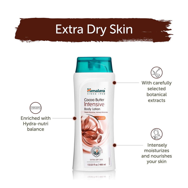 [Australia] - Himalaya Cocoa Butter Intensive Body Lotion, Daily Ultra Moisturizer for Dry Skin, 13.53 oz 13.53 Fl Oz (Pack of 1) 