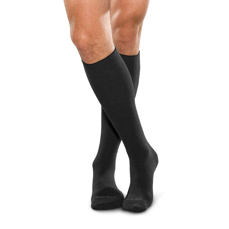 [Australia] - SmartKnit Seamless Over-The-Calf Socks 3-Pack for Diabetes, Arthritis or Sensitive Feet (Black, White, Navy - Medium) 