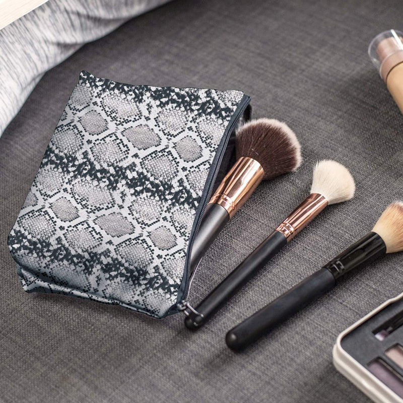 [Australia] - Ayliss Women Makeup Bag Digital Print Cosmetic Pouch Evening Party Clutch Handbag (Snakeskin) Snakeskin 