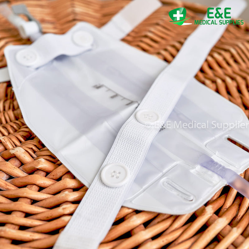 [Australia] - 1Pc Urine Leg Bag 500ml Long Tube - Lever Tap Valve - Fabric Back – Sterile Drainage Leg Bag 1Pc Urine Leg Bag 500ml Long Tube 