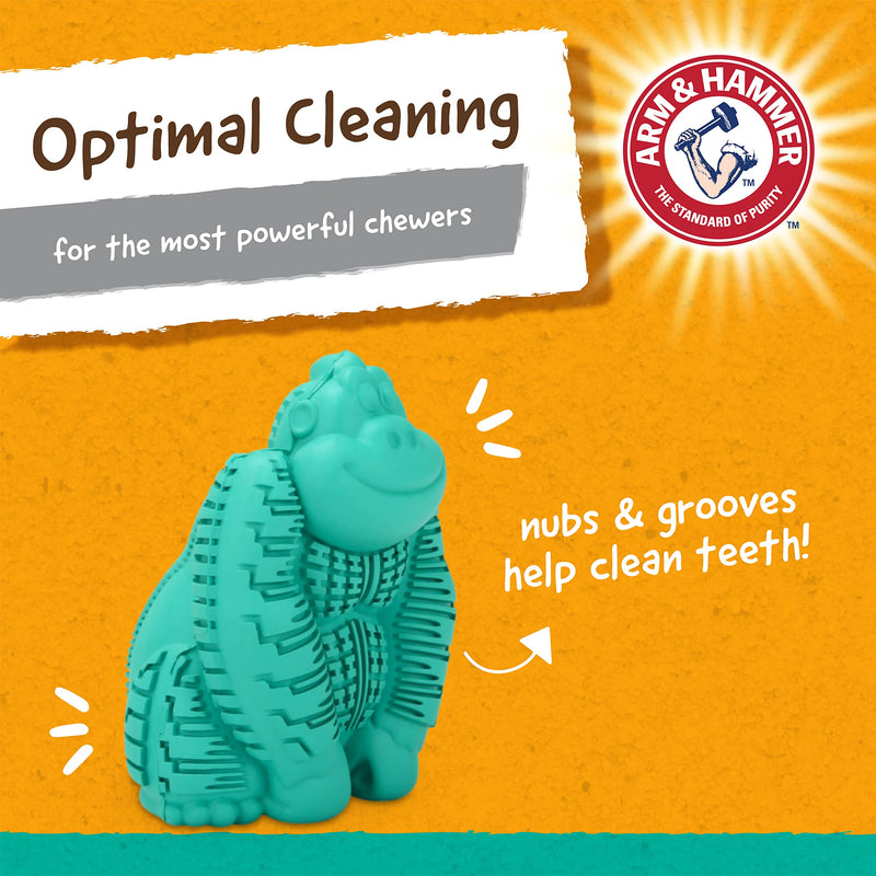 [Australia] - Arm & Hammer for Pets Super Treadz Gorilla Dental Chew Toy for Dogs - Dog Dental Chew Toys Reduce Plaque & Tartar Buildup Without Brushing - Safe for Dogs up to 35 Lbs Large - 1 Pack 