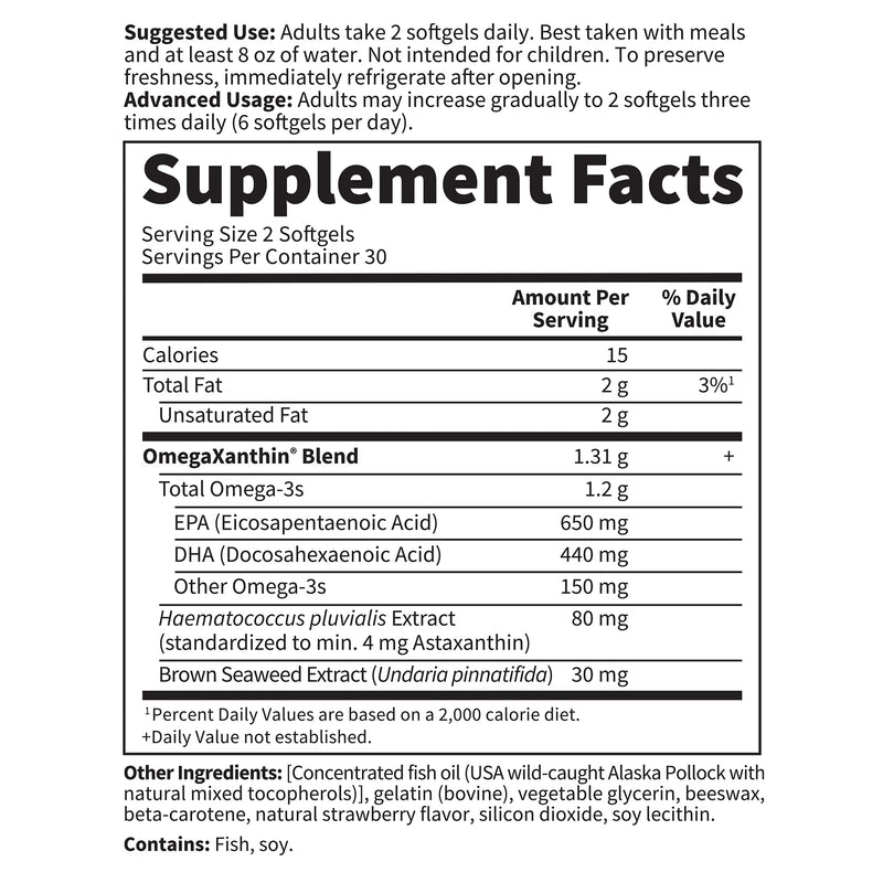 [Australia] - Garden of Life Ultra Pure EPA/DHA Omega 3 Fish Oil - Oceans 3 Beyond Omega 3 Supplement with Antioxidants, 60 Softgels 