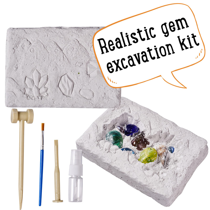 [Australia] - Jaques of London Gemstone Dig Kit | Girls Toys Age 3 4 5 6 | Gem Stones Set for Kids | Gem Dig Kit | Since 1795 