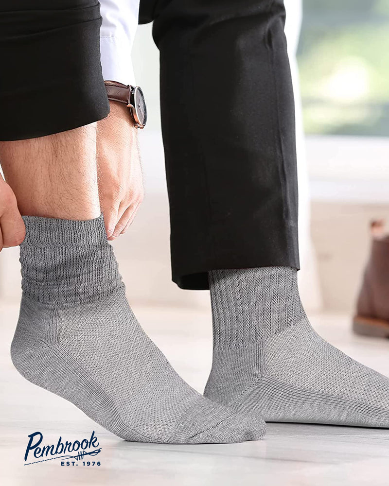 [Australia] - Pembrook Diabetic Socks for Men and Women - Non Binding Socks Women | Neuropathy Socks for Men and Neuropathy Socks for Women | Edema Socks for Diabetics Women | Diabetic Socks Women Medium 2 Black / 2 Grey / 2 White 