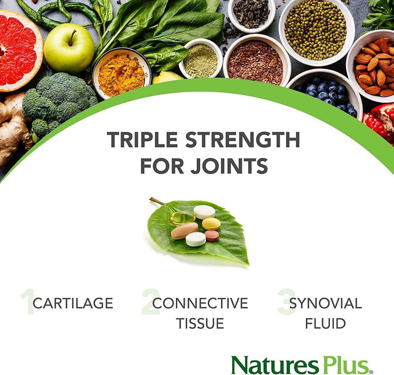 [Australia] - NaturesPlus Ultra Joint Triple Strength - Glucosamine Tablets with MSM, Chondroitin, Vitamin C, Manganese, Black Cherry and Celadrin - Gluten Free - 120 Tablets 