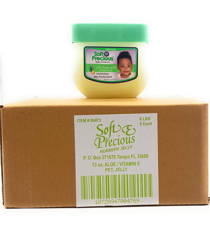 [Australia] - Soft & Precious Nursery Jelly Green Lid - Aloe with Vitamin E - Box of 6 Units 13oz 