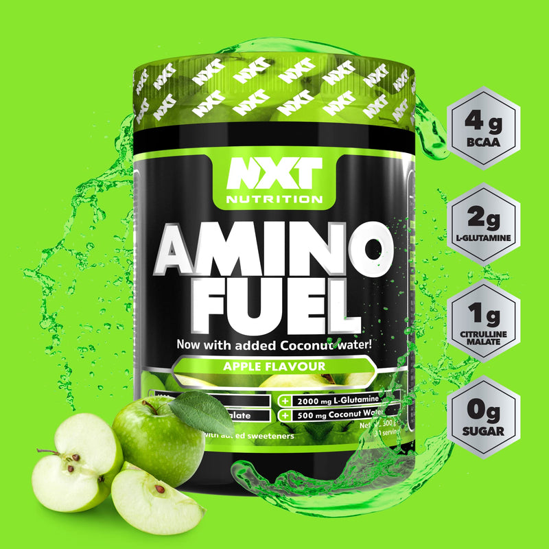 [Australia] - NXT Nutrition Amino Fuel Energy Drink | BCAAs Amino Acids with Beta Alanine, Vitamin D3 and Citrulline Malate � for Performance, Endurance and Energy Support | (Apple) 