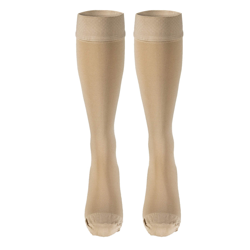 [Australia] - Truform Compression 20-30 mmHg Knee High Dot Top Stocking Beige, Medium, 2 Count 