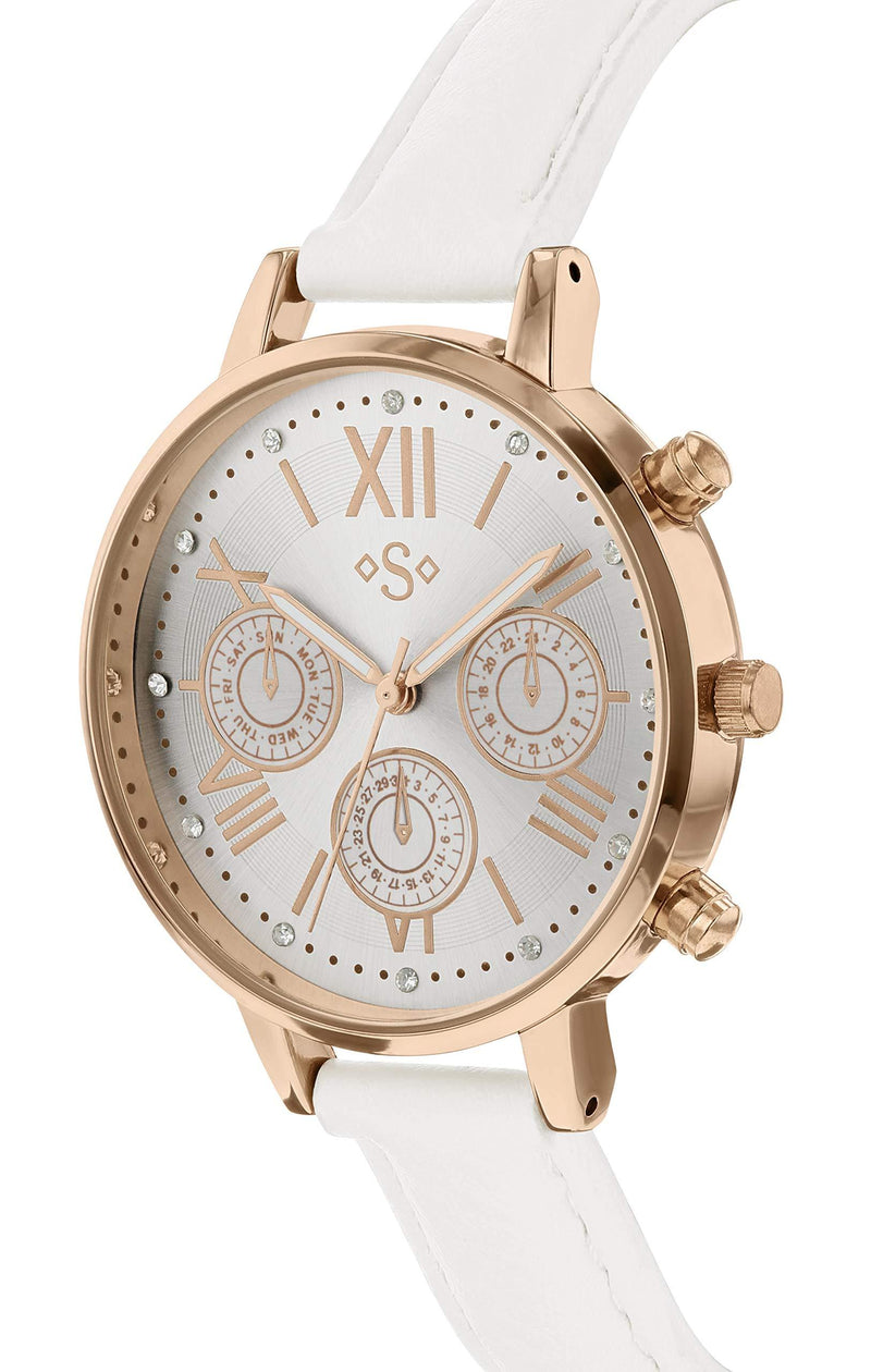 [Australia] - Spirit Womens Analogue Classic Quartz Watch with PU Strap ASPL87,Rose Gold 