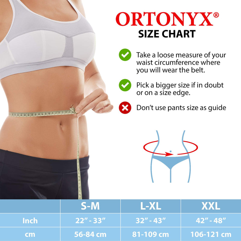 [Australia] - ORTONYX Ergonomic 9.5" Abdominal Binder - Postpartum Postoperative Wrap - Abdomen Hernia Support Belt for Men and Women - L/XL (32"-43") Black L/XL (32"-43") 