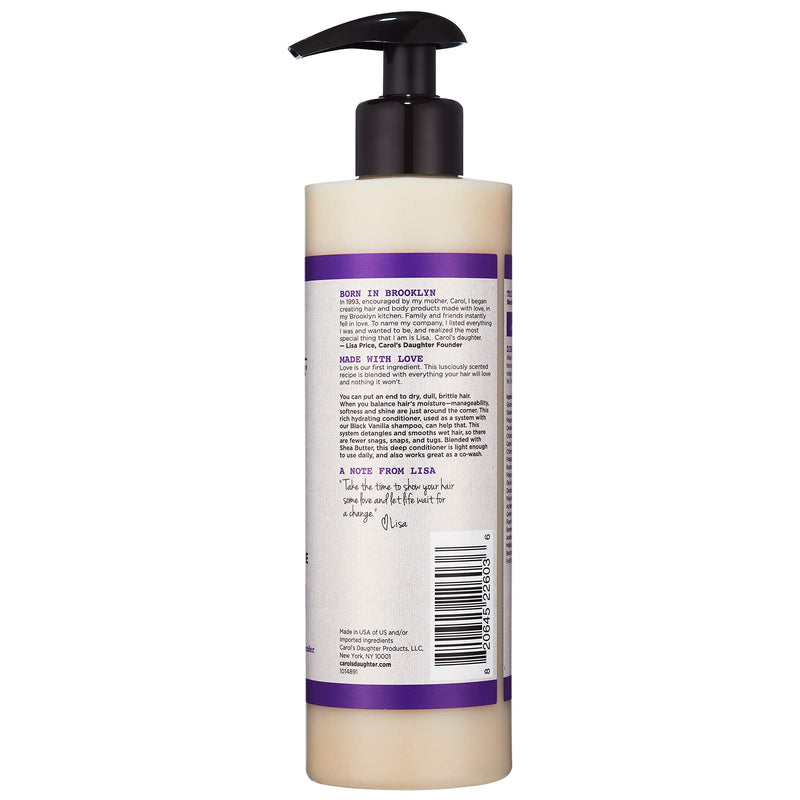 [Australia] - Carol’s Daughter Black Vanilla Moisturizing Conditioner for Curly, Wavy, Natural Hair, Adds Hydration & Shine to Dry, Damaged Hair- Made with Shea Butter and Rosemary, 8 fl oz 