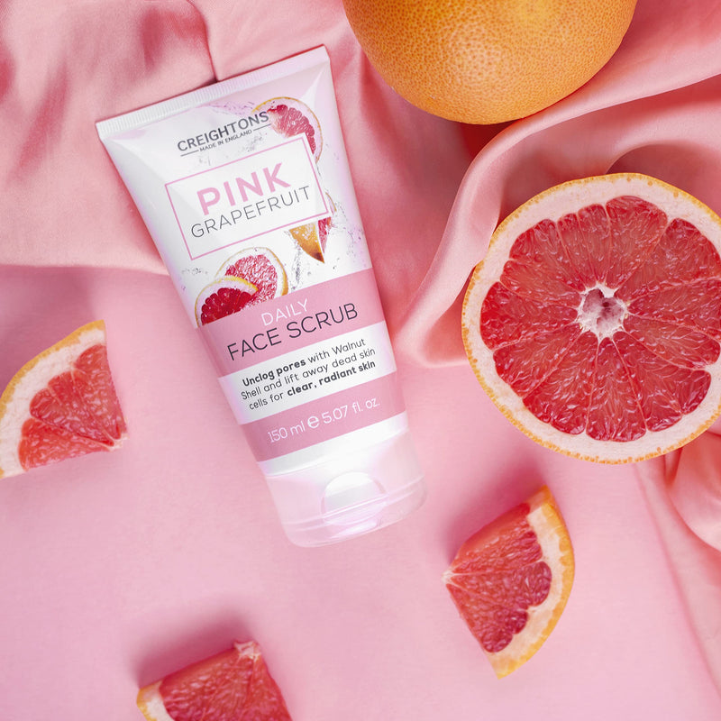 [Australia] - Creightons Pink Grapefruit Daily Face Scrub (150ml) - Unclog pores with Walnut Shell and lift away dead skin cells for clear, radiant skin. Dermatologically tested. 