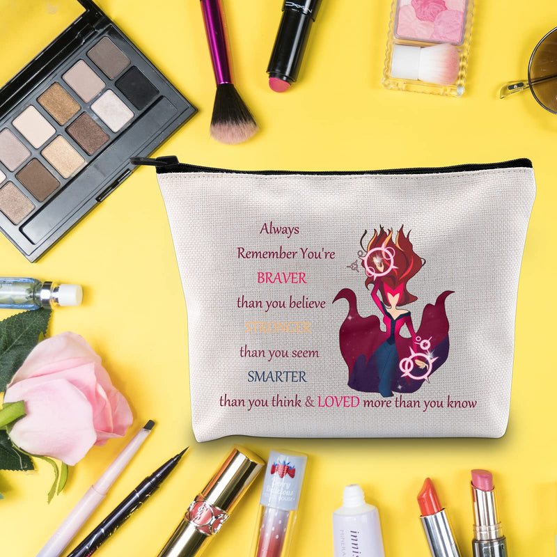 [Australia] - LEVLO Wanda Cosmetic Make Up Bag Wanda Fans Inspired Gift You Are Braver Stronger Smarter Than You Think Wanda Makeup Zipper Pouch Bag For Women Girls, Wanda Bag, 