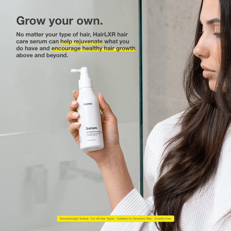 [Australia] - HairLXR Growth Serum: Naturally-Derived Hair Growth Treatment Strengthens Existing Hair While Promoting Healthy Growth - Lightweight Hair Products for Daily Use 