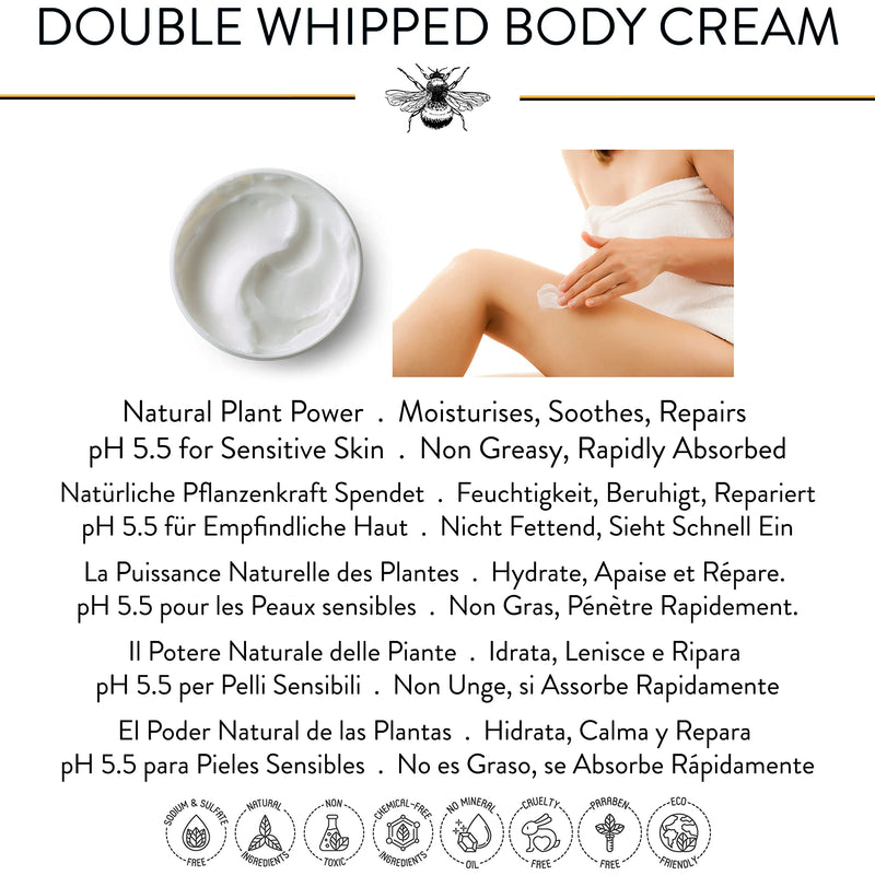 [Australia] - NATURAL pH BALANCED-DOUBLE WHIPPED BODY CREAM - HONEY & LAVENDER-100 g-by BEES of BRITAIN. Cocoa & Shea Butter Soothe Dry Skin. We Donate 5% of our Profit to Save Bees and Pollinators. pH 5.2-5.7 
