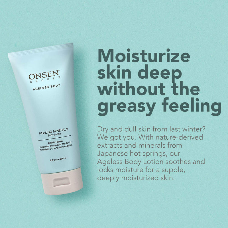 [Australia] - Onsen Secret Natural Daily Moisturizing Body Lotion w/Smoothing Organic Shea Butter for Normal to Dry Skin w/Healing Minerals, Jojoba, Aloe Vera, Vitamin E & Rice Bran Non-Greasy (Organic Fusion) Organic Fusion 