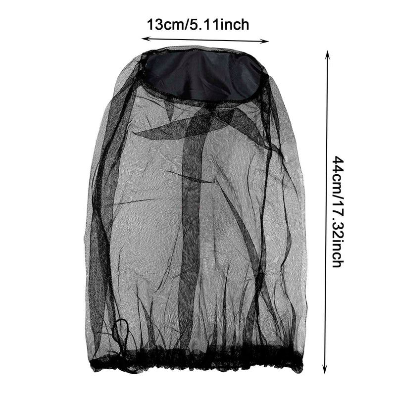 [Australia] - GWAWG 4 PCS Midge Head Net Nylon Mosquito Head Net Cover Fine Mesh Insect Netting for Travelling Hiking Camping Climbing,Black and Green 