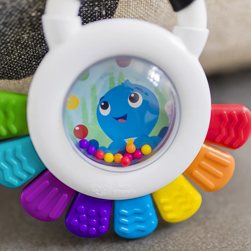 [Australia] - Baby Einstein, Outstanding Opus The Octopus, Sensory Rattle and Teether Multi-Use Toy, BPA Free and Chillable, 3 Months and up, 1pk Pink 