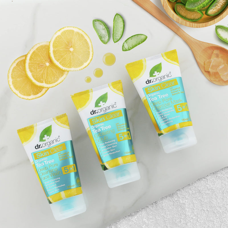[Australia] - Dr Organic, Organic Skin Clear Face Wash , Natural , Vegan , Cruelty Free , Paraben & SLS Free , 125ml 