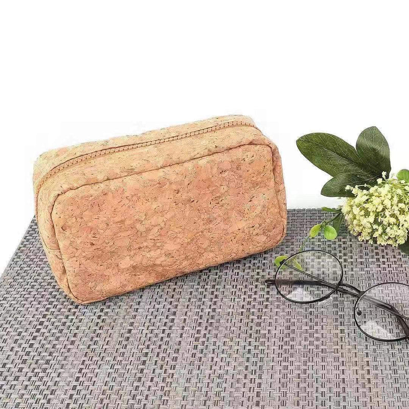 [Australia] - Manisho Cork Vegan Pouches Purse for Women Eco-friendly Cosmetic Bag for Travel Cruelty Free Non Leather (size A - glitter) size A - glitter 