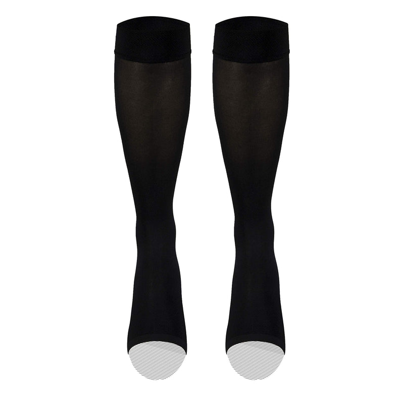[Australia] - Truform Women's Compression Stockings, 15-20 mmHg, Knee High Length, Open Toe, Opaque, Black, Small Black (Open Toe) Small (1 Pair) Casual 