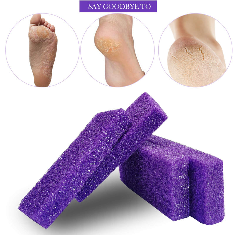 [Australia] - 40 Pcs Pumice Stone For Feet Foot Scrubber Sponge For Feet Care and Callus Remover Mini Disposable Pumice Pads For Dead Skin Remover Purper. 
