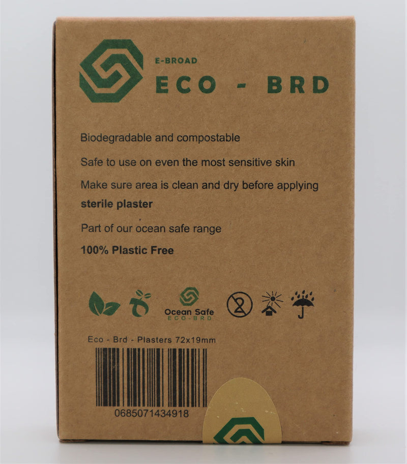 [Australia] - Greener Plasters 100% Plastic Free - Bamboo Hypoallergenic Latex Free Medical Plasters - 25 Sticky plasters per Box - Ocean Safe and Zero Waste 