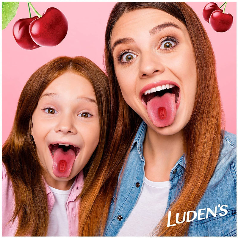[Australia] - Luden's Deliciously Soothing Throat Drops | Sugar-Free | Wild Cherry Flavor | 25 Count Each | Pack of 4 