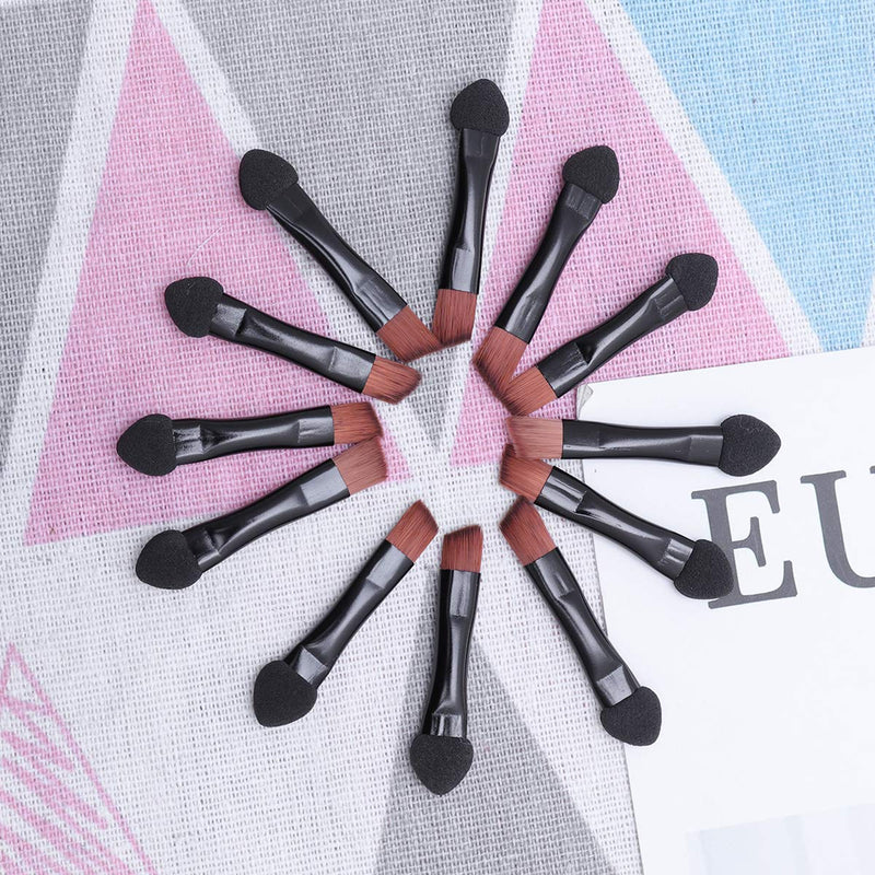 [Australia] - Lurrose Double Sided Eye Shadow Sponge Applicator Eye Brow Make Up Brush Portable Makeup Tool 20pcs (Black) 