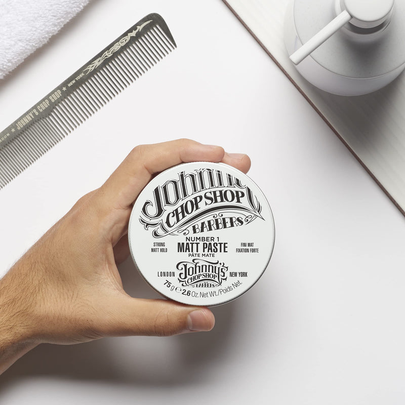 [Australia] - Johnny's Chop Shop - No 1 Matt Paste In A Tin, Strong Hold, Natural Finish (75g) Pack of 1 