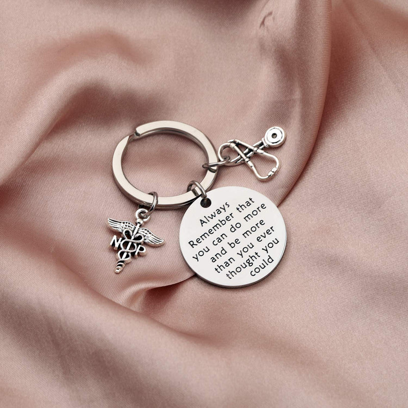 [Australia] - BAUNA NP Nurse Practitioner Gift NP Keychain Always Remember That You Can Do More NP Graduation Gift Nurse Jewelry 