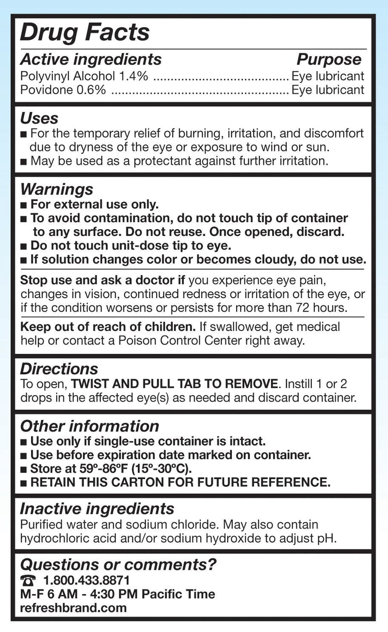 [Australia] - Refresh Classic Lubricant Eye Drops, Preservative-Free,0.01 Fl Oz Single-Use Containers, 50 Count (Pack of 1), Packaging May Vary 50 Count (Pack of 1) 