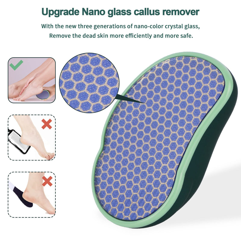 [Australia] - SIRALMNO Upgrade 2-in-1 Nano Glass Callus Remover,Foot Scraper which Used Wet and Dry Callus Removal,Foot Rasp for Hard&Dead Skin Foot Care,Safe & Portable Foot File 