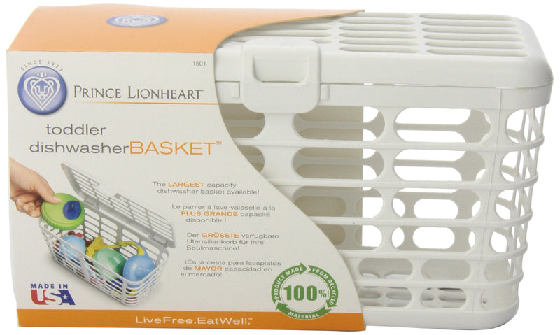 [Australia] - Prince Lionheart Made in USA High Capacity Dishwasher Basket for Toddlers Bottle Parts & Accessories | Fits all Dishwashers | 100% Recycled Plastic 