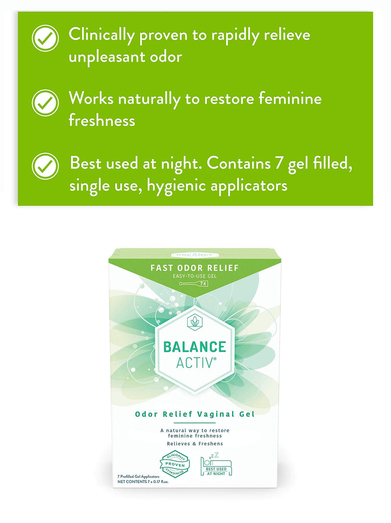 [Australia] - Balance Activ | Odor Relief Vaginal Gel for Women | Works Naturally to Rapidly Relieve Unpleasant Odor and Restore Feminine Freshness 1 Count (Pack of 1) 