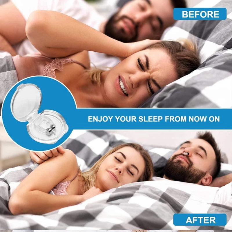 [Australia] - Genérico Anti Snoring Devices, Silicone Magnetic Nose Clip 4-Pack, Snore Stopper, Confortable Nasal to Relieve Snore, Solution, Stop Snoring, Device, for 