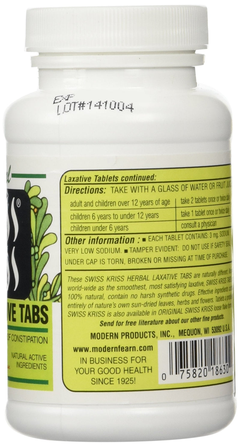 [Australia] - Modern Natural Products Swiss Kriss Herbal Laxative - 250 Tablets (2 PACK) 