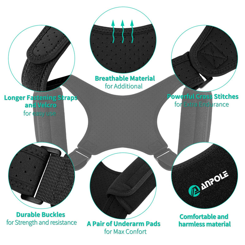 [Australia] - Posture Corrector for Men and Women, Comfortable Adjustable Upper Back Brace, Invisible Posture Back Support - Providing Pain Relief from Neck, Back and Shoulder - 2021 New 