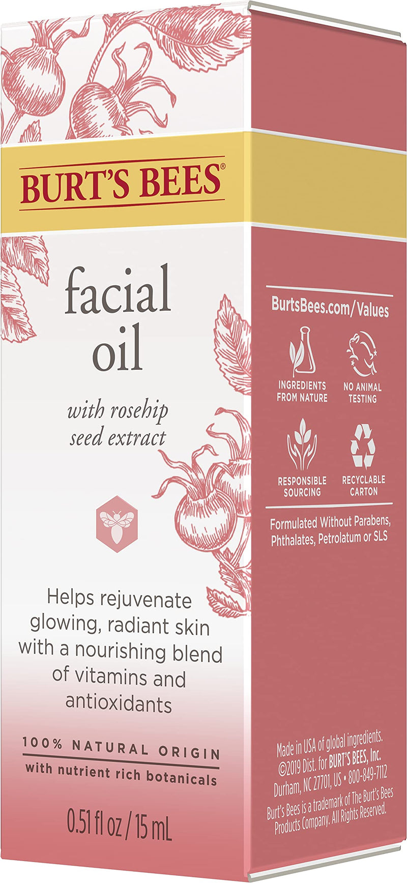 [Australia] - Burts Bees Complete Nourishment Facial Oil for Women 0.51 oz Oil 15 ml (Pack of 1),White 