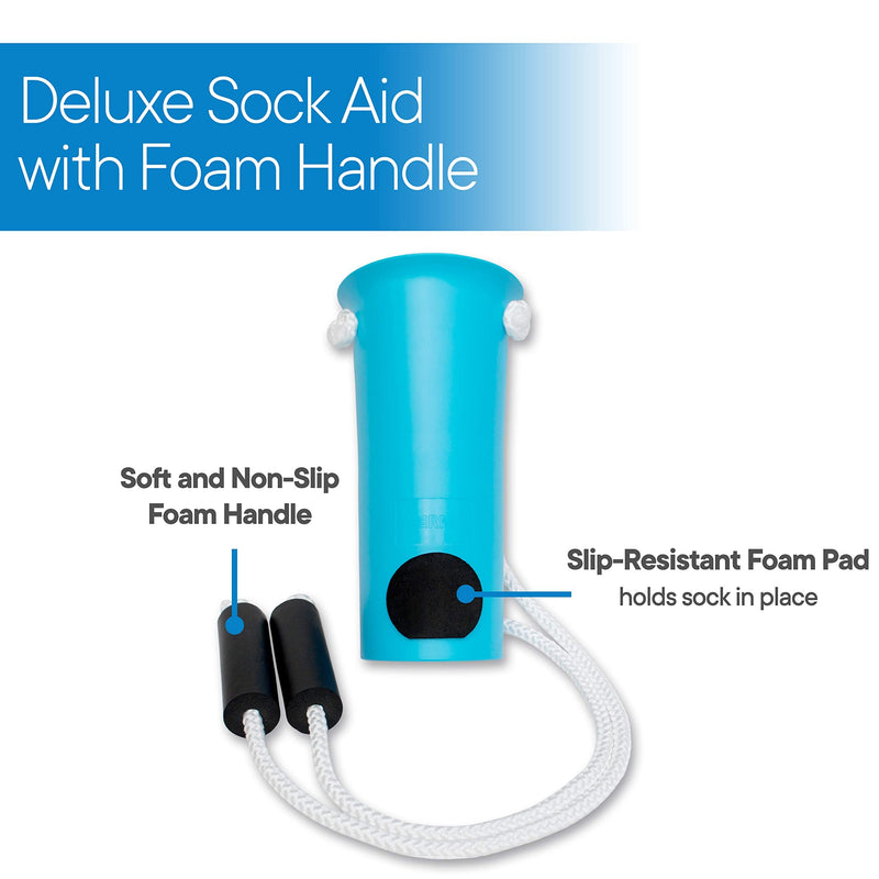 [Australia] - RMS Sock Aid Kit - Easy On Easy Off Device for Putting On Socks and Removing Socks or Stockings for Men and Women with Limited Mobility (Blue) 